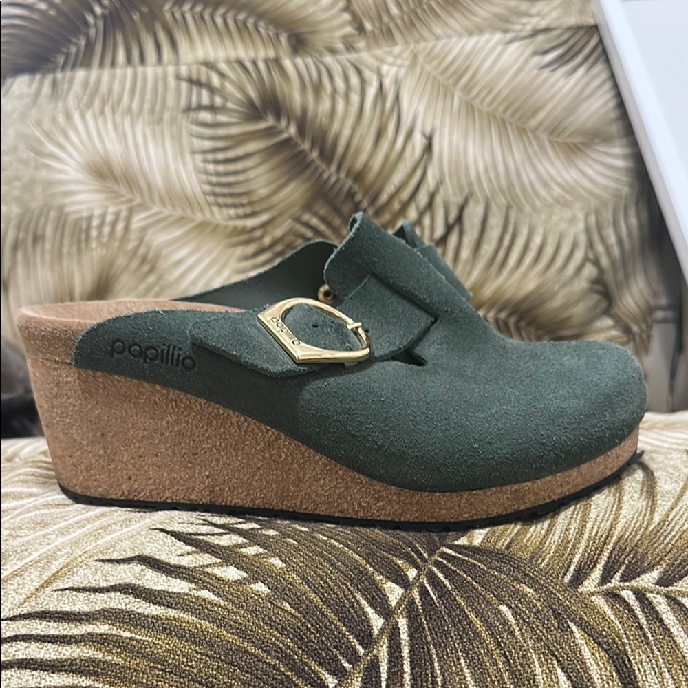 Birkenstock clogs with Cork Wedge 38